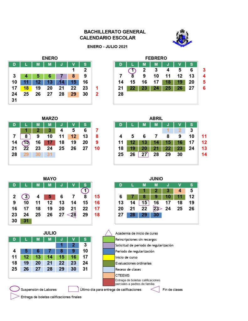 Calendarios | Instituto de Estudios Superiores del Altiplano